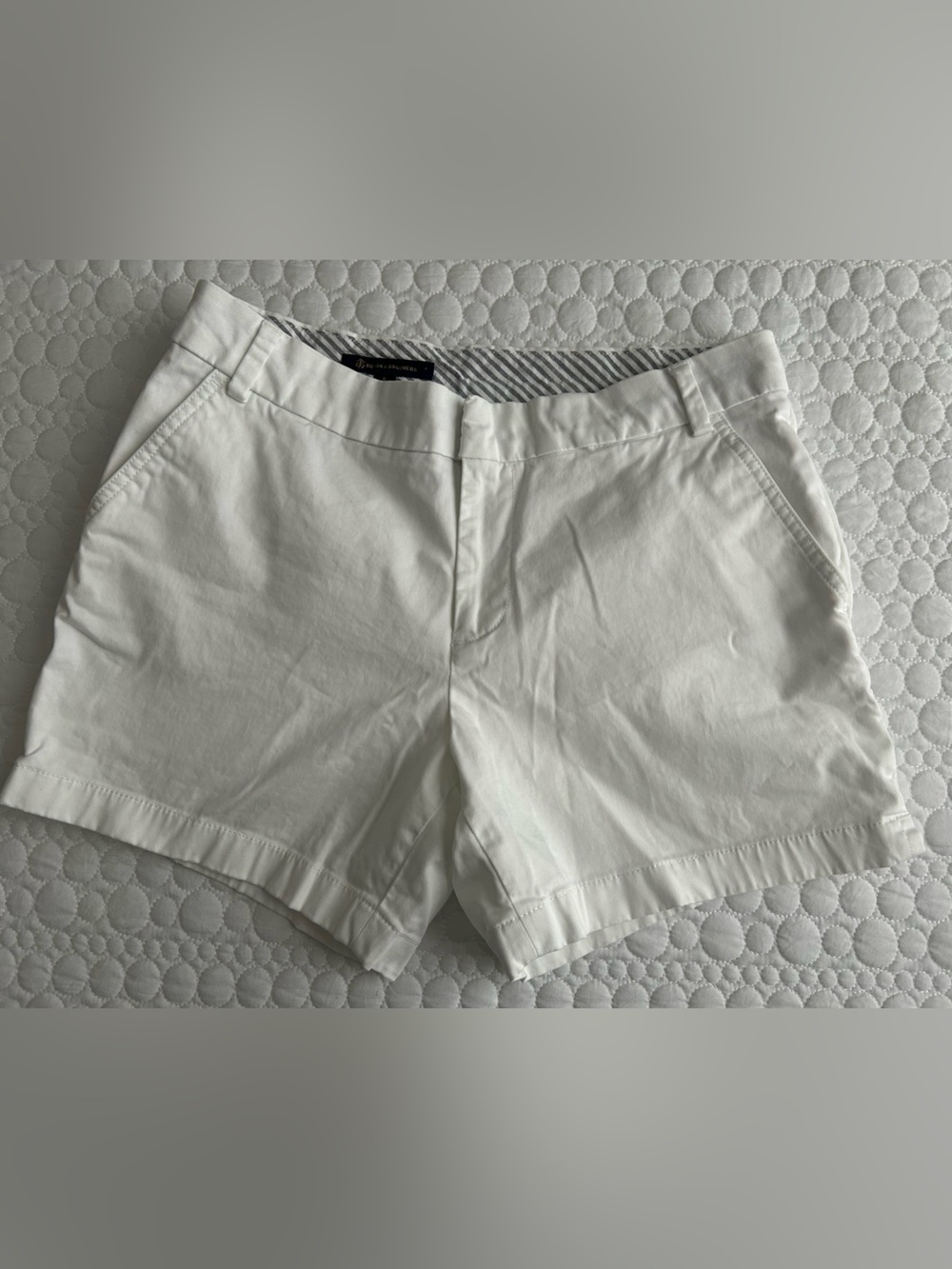 Brooks Brothers White Women's Cotton blend Twill Shorts Size 6